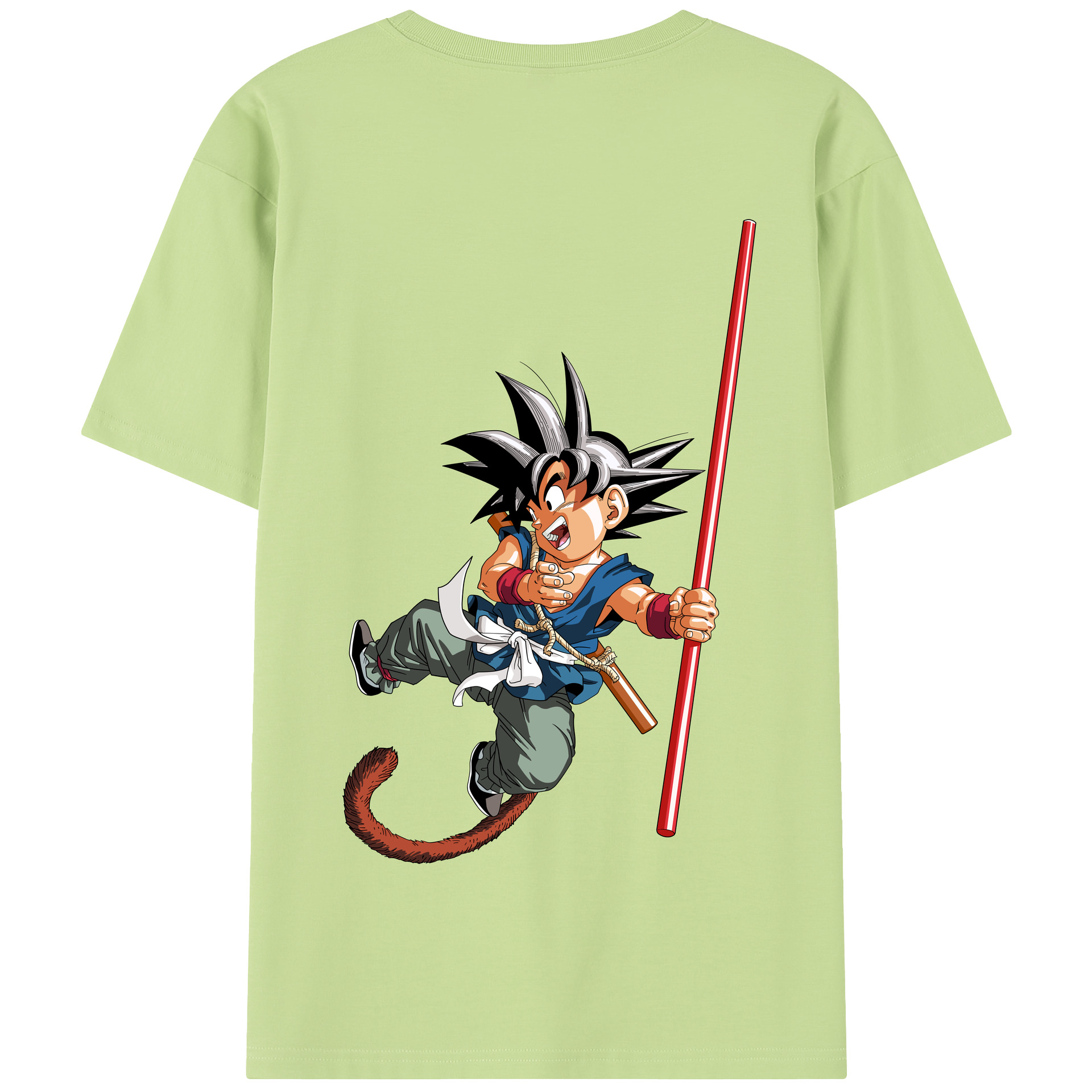 （画像用） ドラゴンボール 孫悟空（そん ごくう）Son Goku カカロット DRAGON BALL Kakarotto 綿100％半袖Tシャツ（背面プリント）